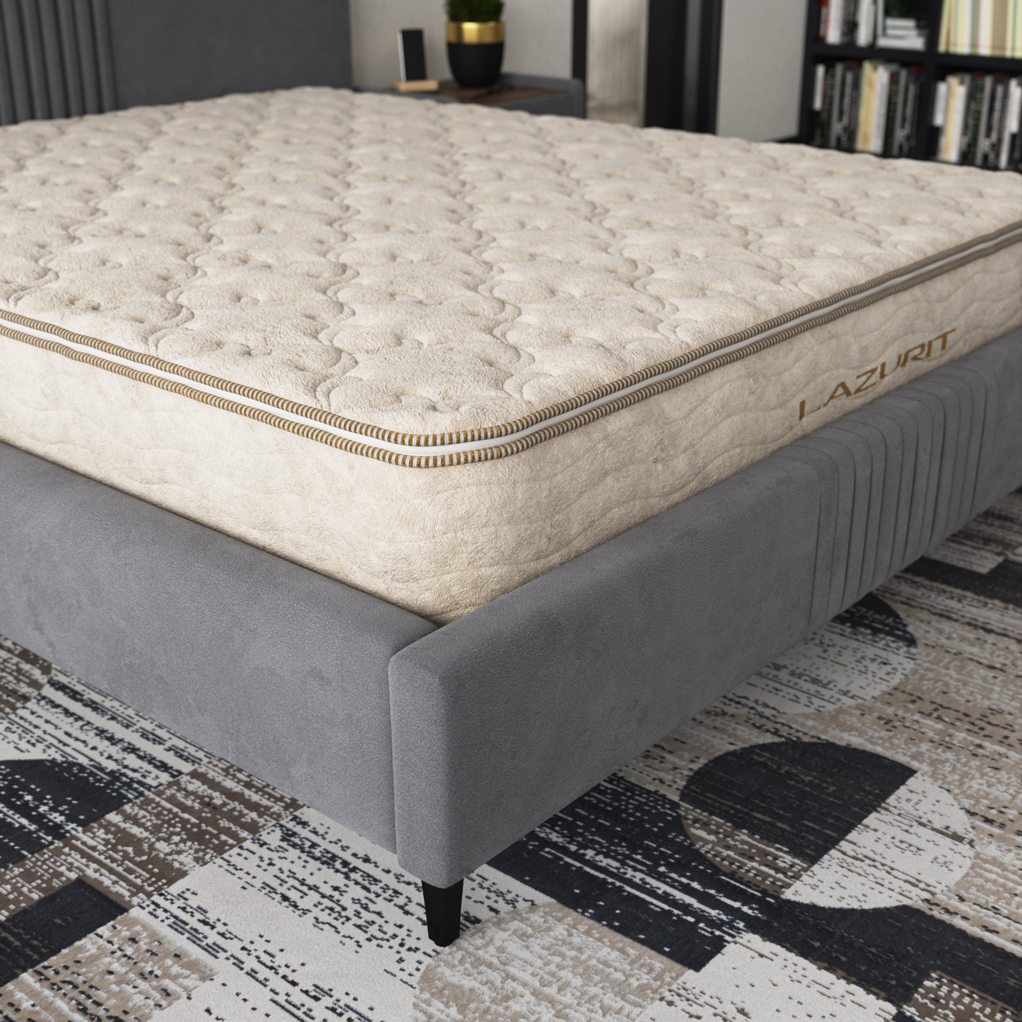 Матрас Сапфир 200x200 с системой комфорта Pillow Top и пружинным блоком 9 Zone Multipocket Intellectual Support, м3052.м.58у