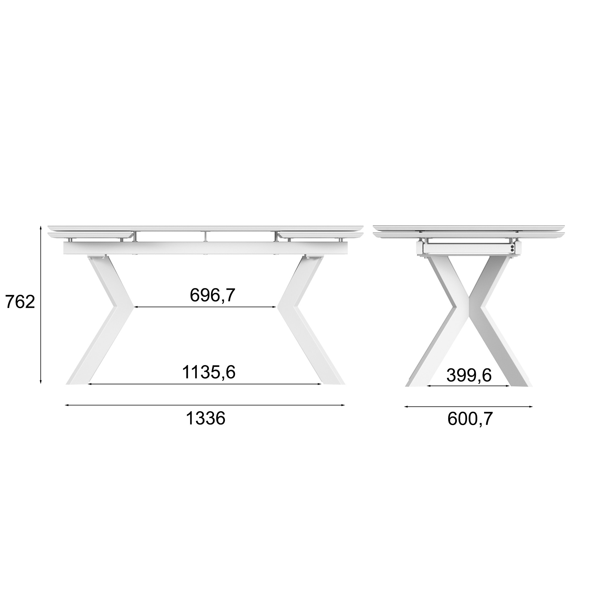 Стол обеденный раздвижной Колорадо Белый / Мрамор светлый модерн купить ...