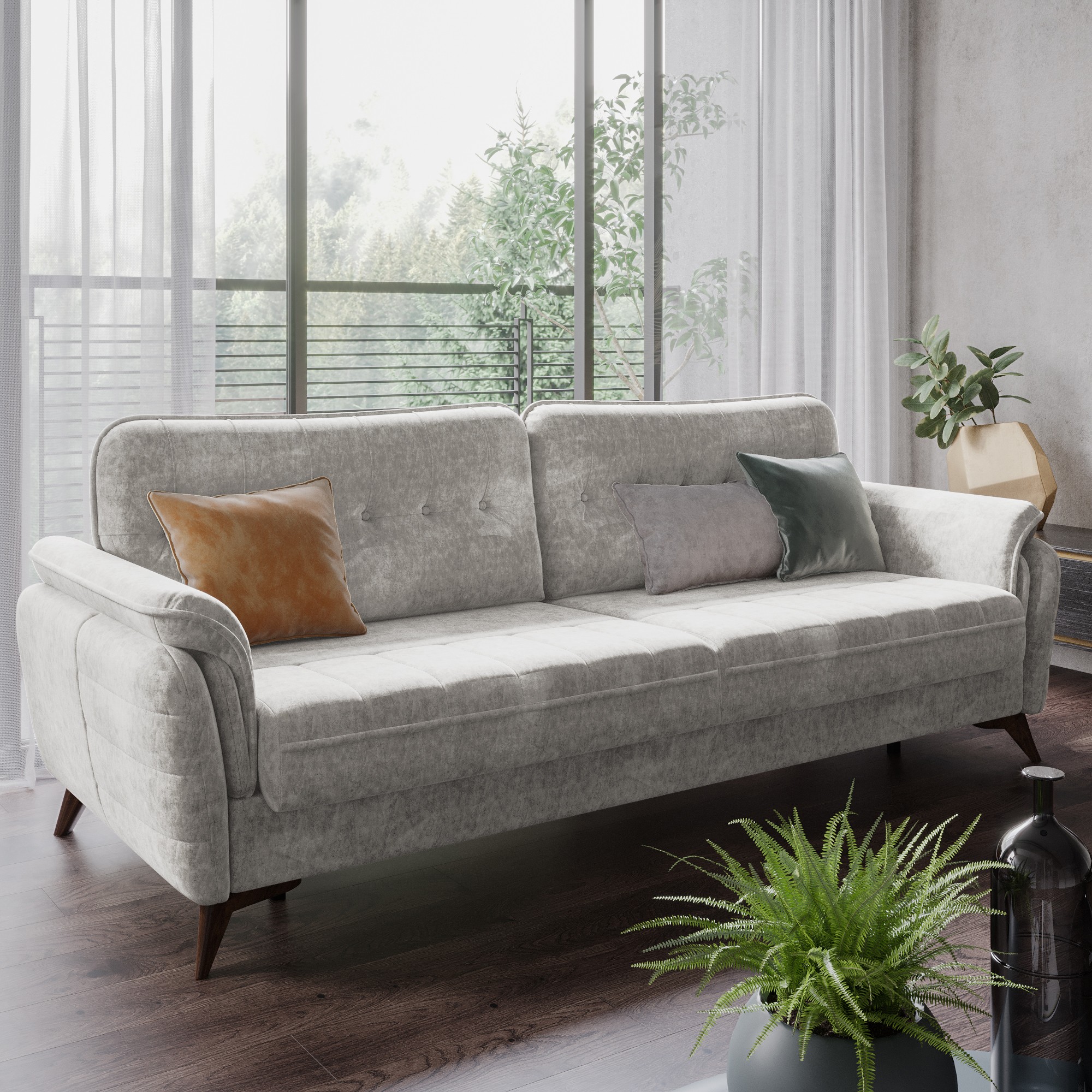 Диван Корфу в стиле скандинавский, современный, с механизмом тик-так ...