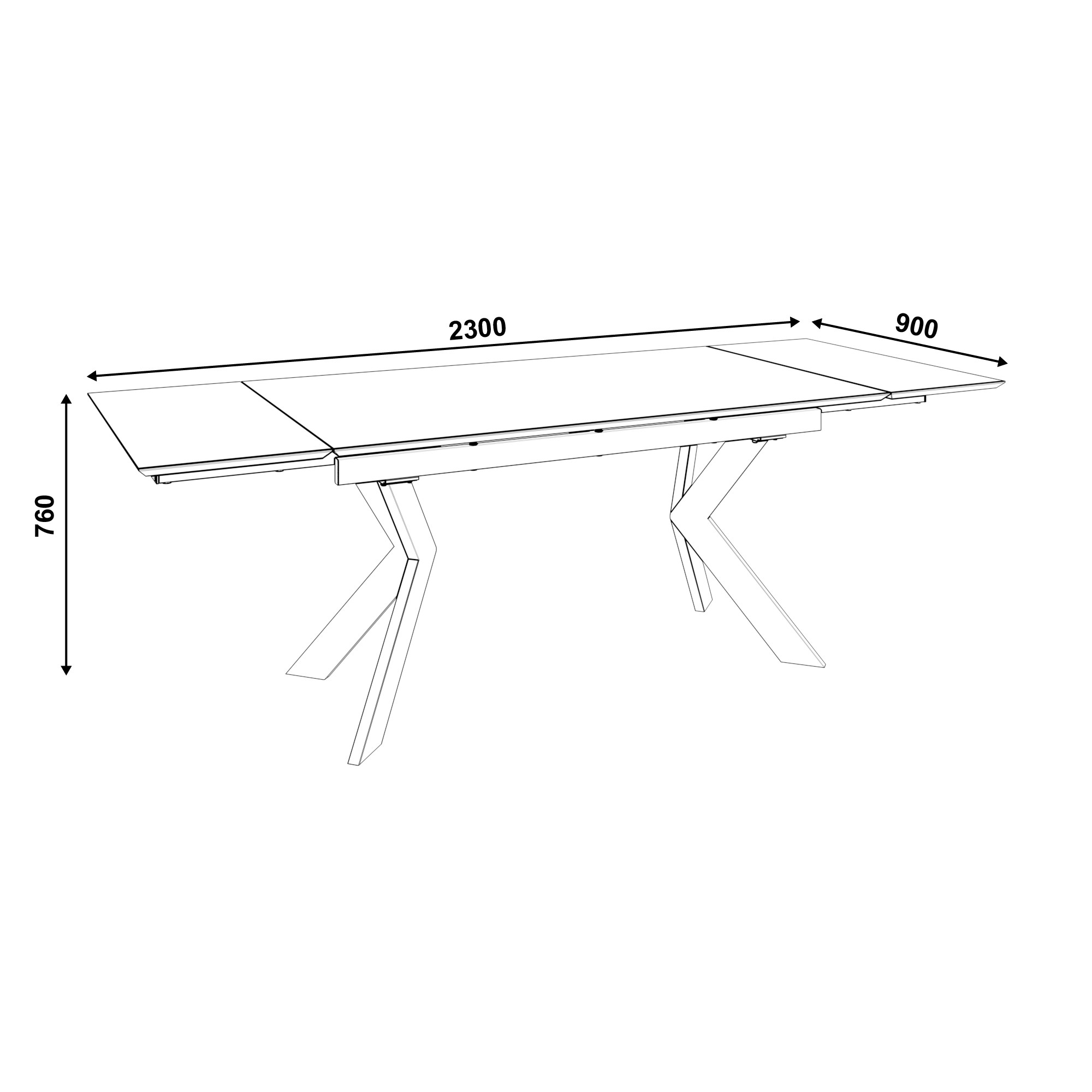 Стол обеденный раздвижной Колорадо Черный / Мрамор светлый модерн ...