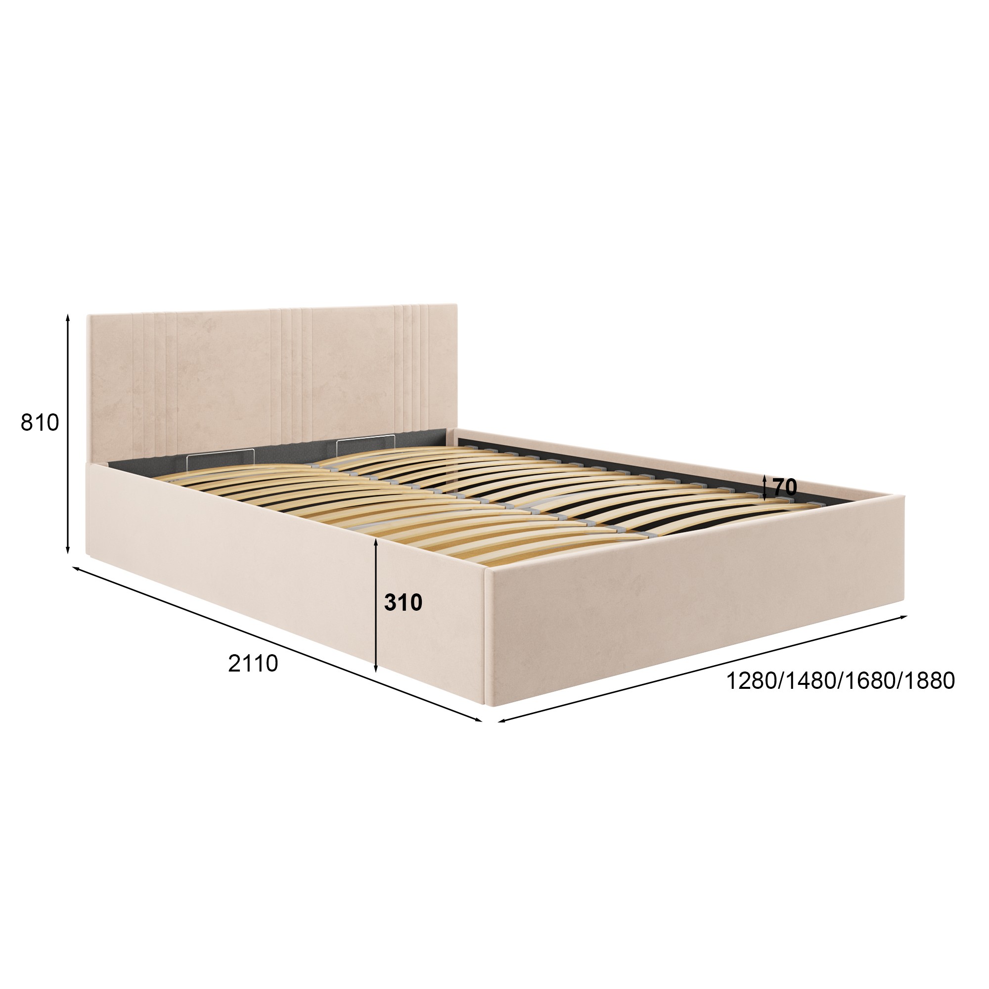 Кровать с подъемным механизмом Элис 140x200 + матрас Барон купить в ...