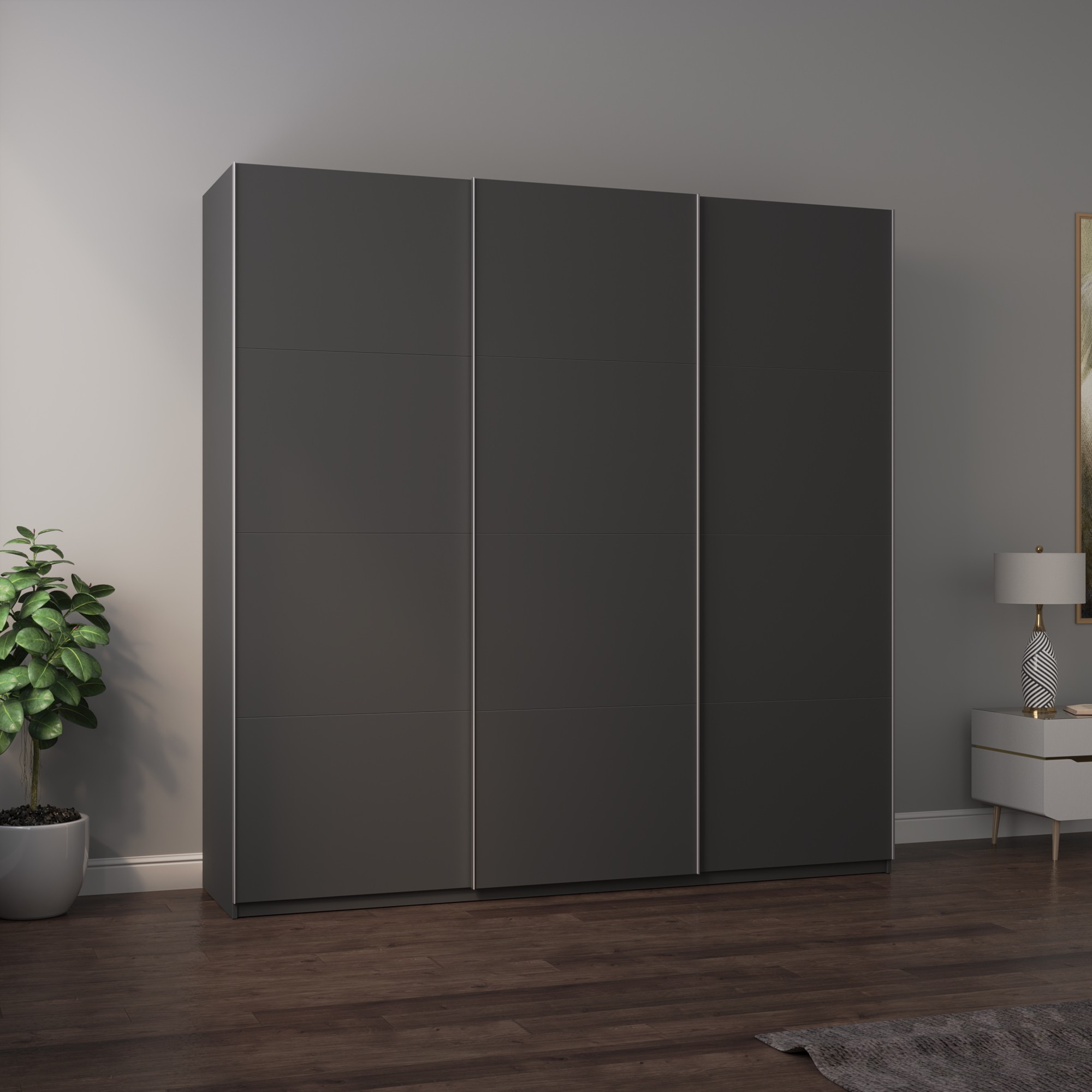 Шкаф-купе 3-дверный Модерно Серый диамант купить в Москве — цена от ...