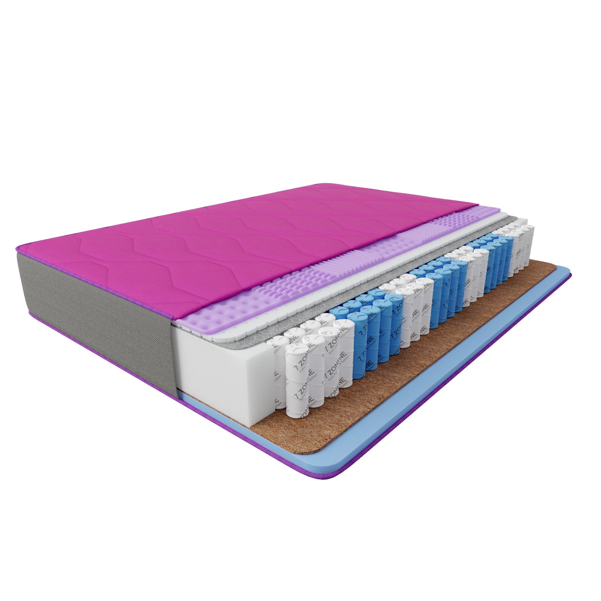 Матрас Либерти 160x200 с пружинным блоком 7 Zone Extra Flex средний ...