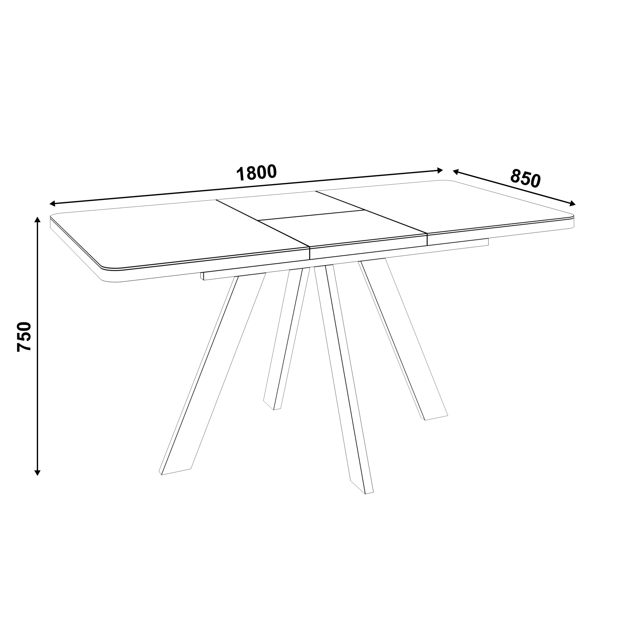 Стол обеденный раздвижной Октавиан-140 Черный / Stone black купить в ...