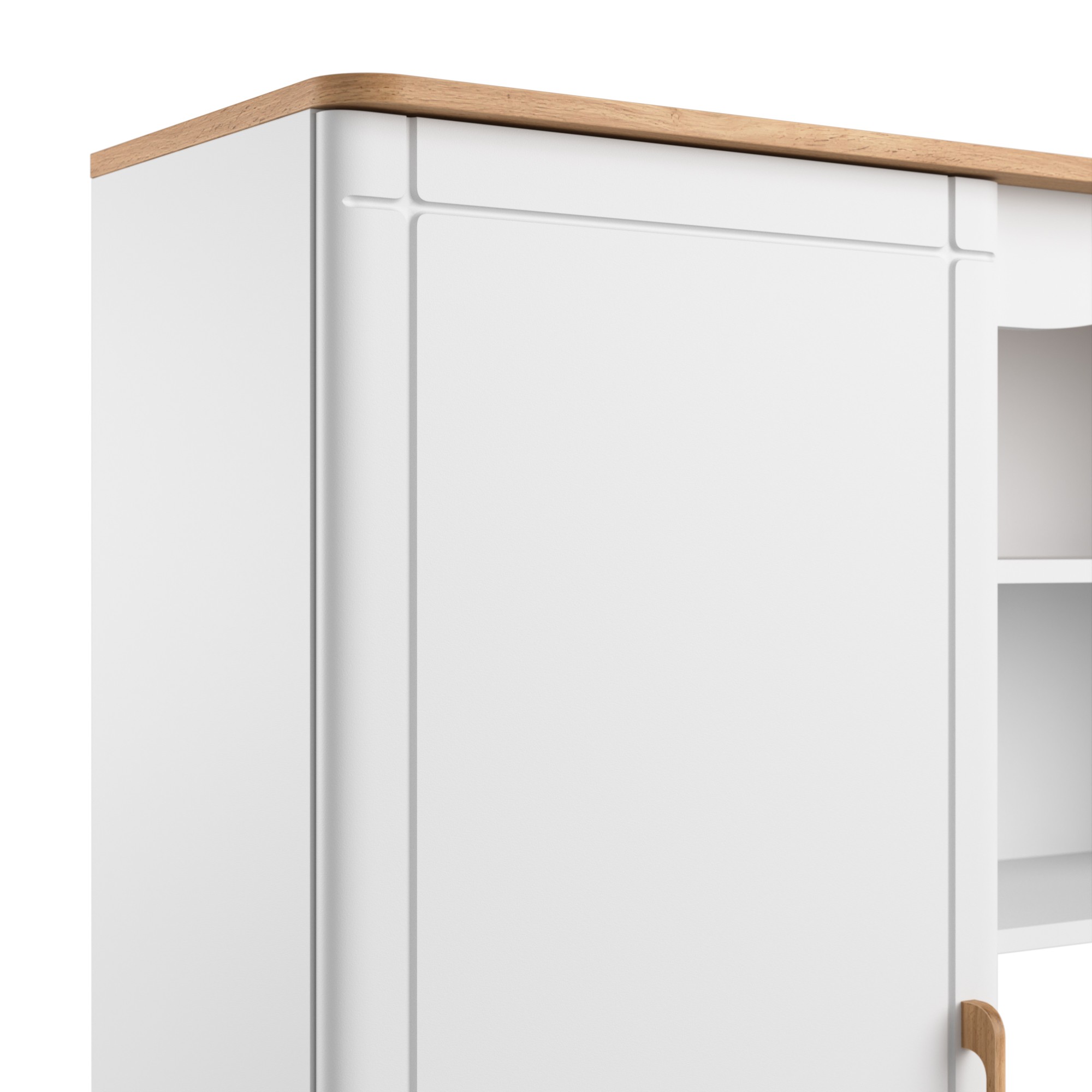 Шкаф-стеллаж Кассия Белый / Дуб вотан купить в Москве — цена от ...
