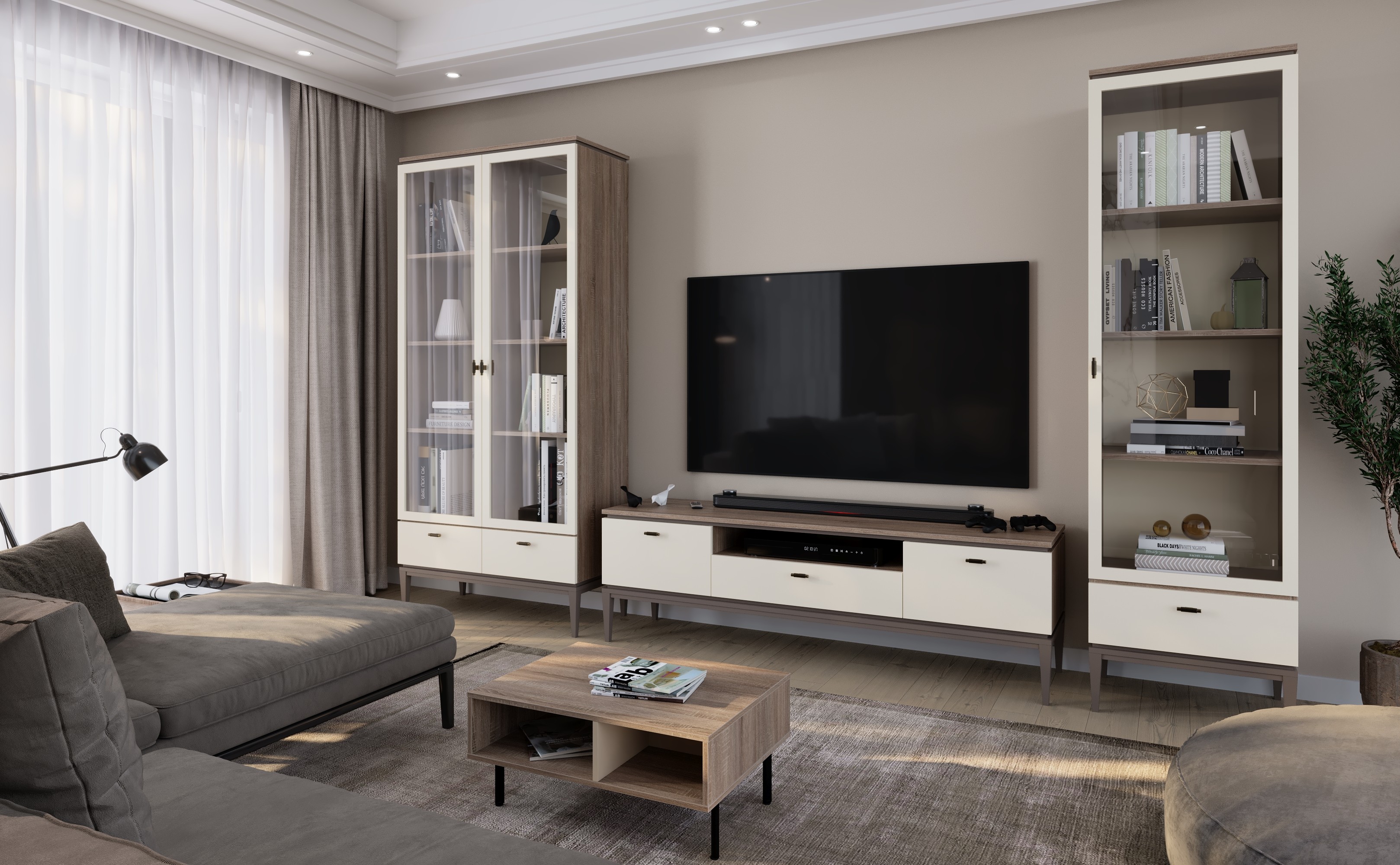 Шкаф-витрина левый Беллиссимо купить в Москве — цена от производителя ...