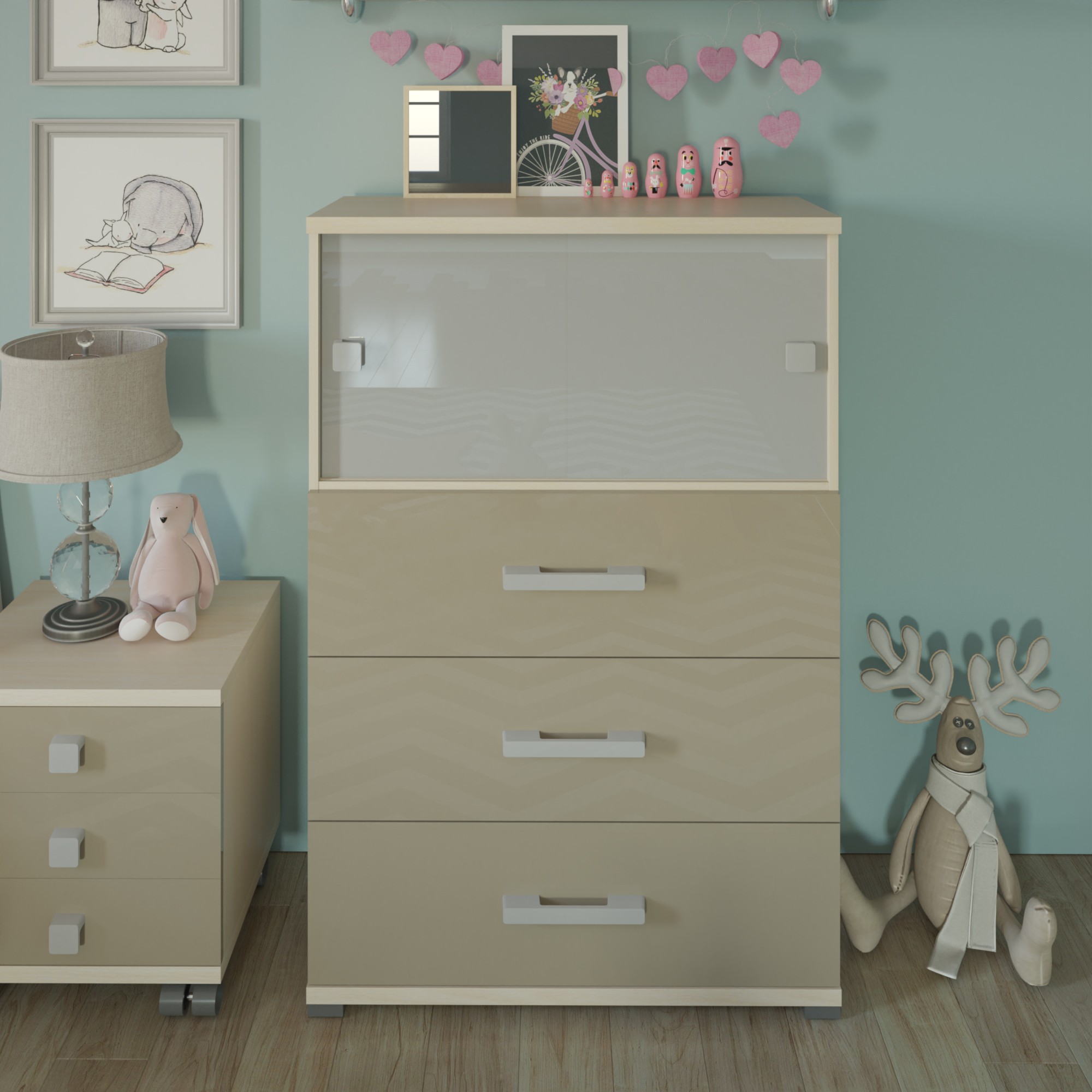 Комод Тиана Дуб молочный кофе (ал) купить в Москве — цена от ...