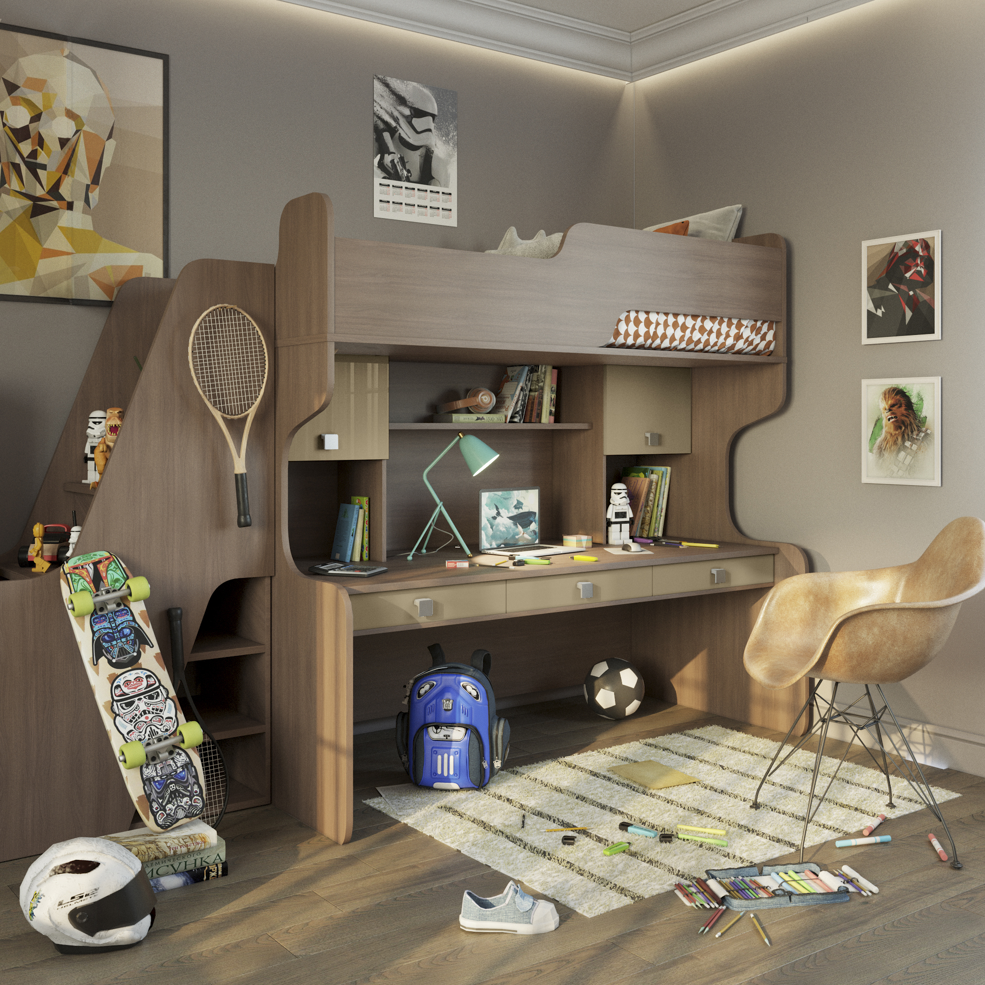 Кровать Тиана без подсветки 80x190