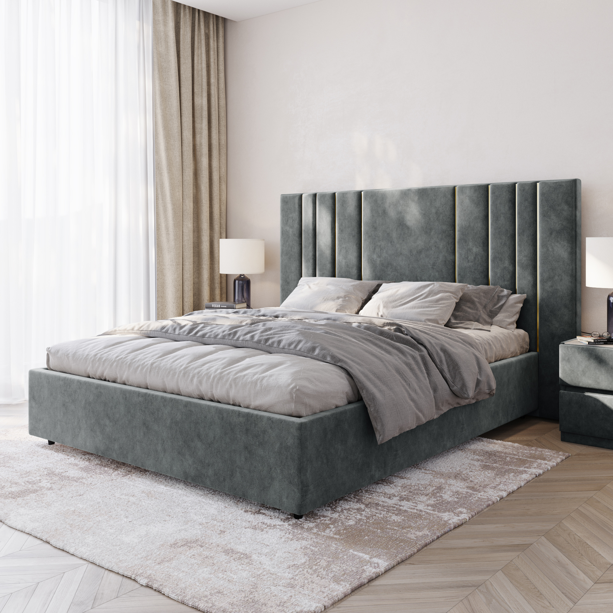 Кровать Рания 160x200 kashemir 994 золото