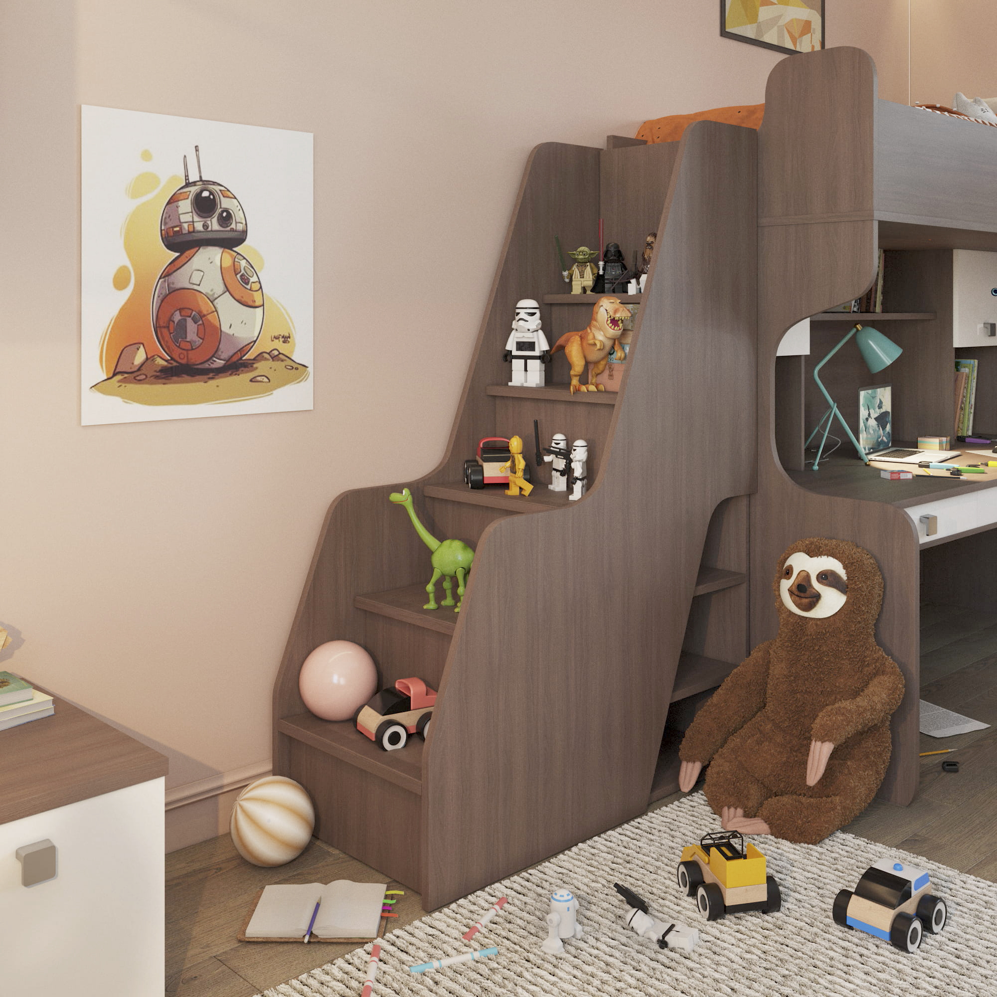 Лестница-тумба Тиана 1123x546x1645 мм
