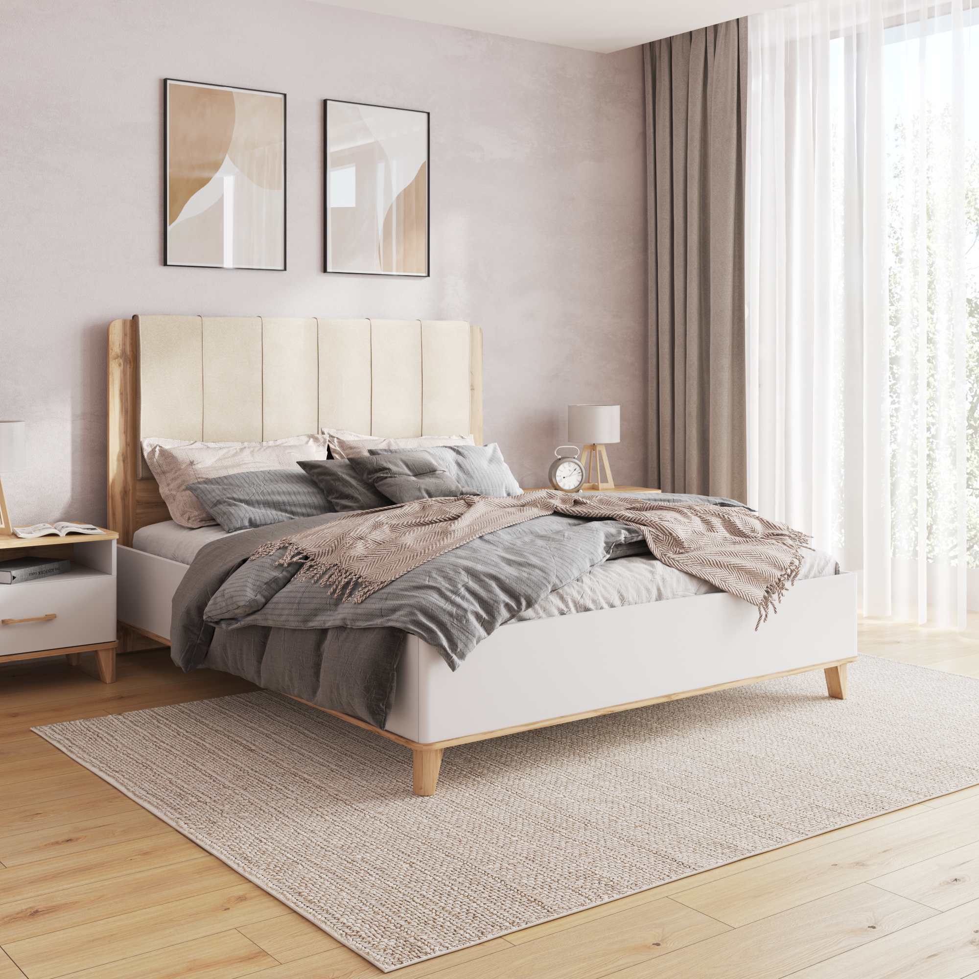 Кровать Кассия 160x200 белый