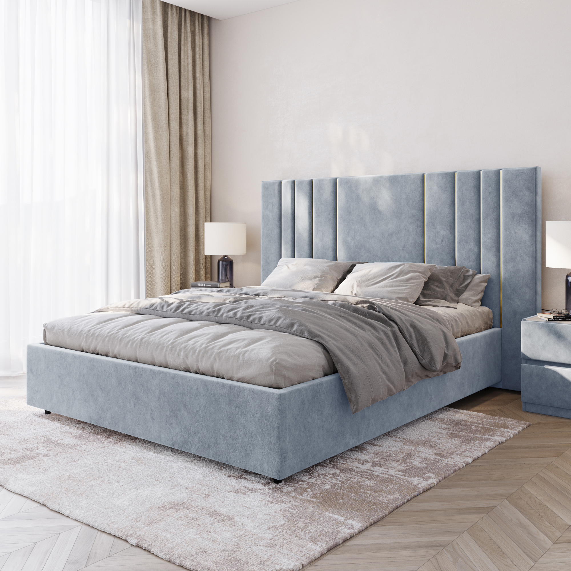 Кровать Рания 160x200 kashemir 970 золото