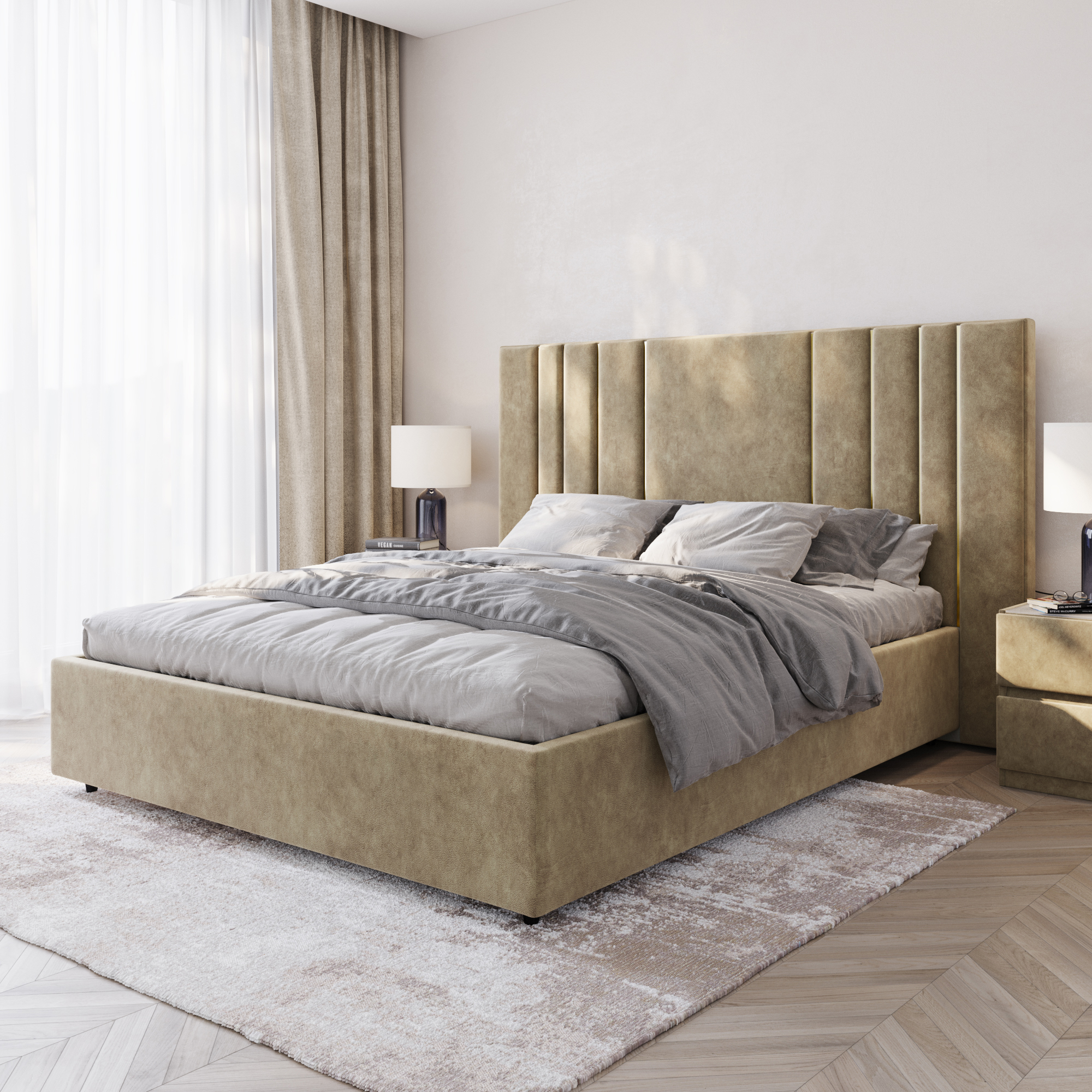Кровать Рания 160x200 kashemir 135 золото