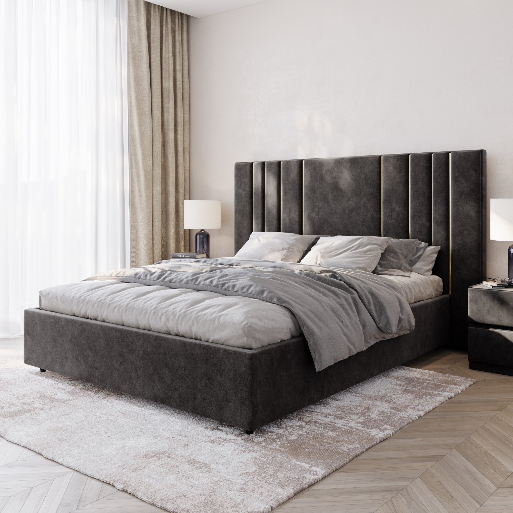 Кровать Рания 160x200 kashemir 980 золото