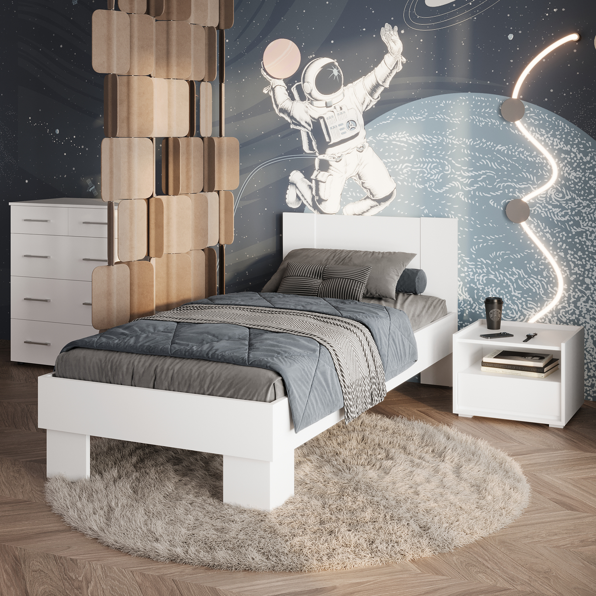 Кровать Мартина 90x200 белый