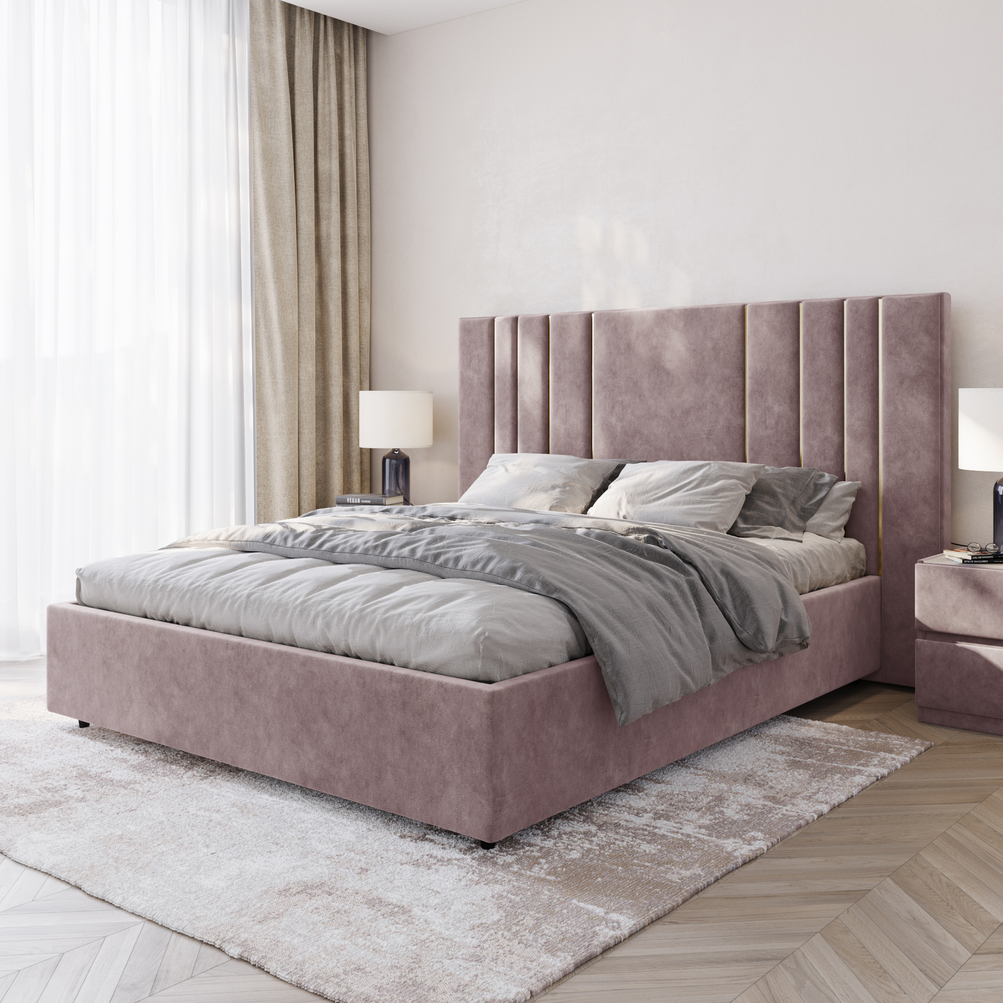 Кровать Рания 160x200 kashemir 810 золото